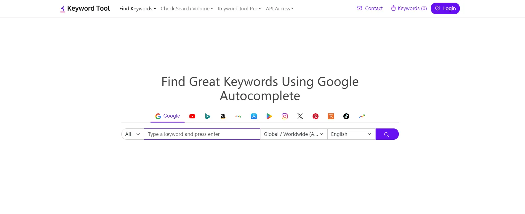 Keyword Tool